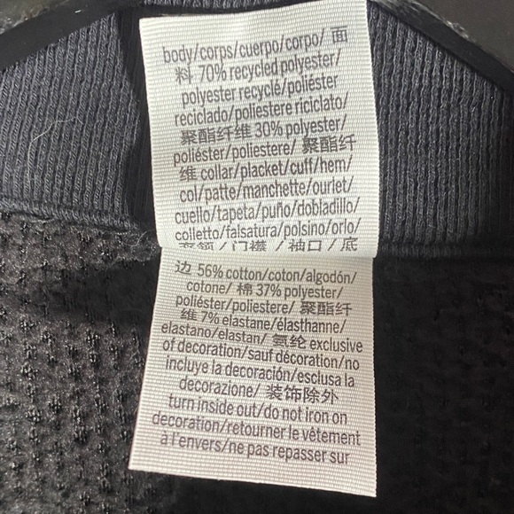 PINK Victoria’s Secret Black Sherpa Quarter-Zip Pullover Women’s S/P Fleece Crop - Picture 6 of 9